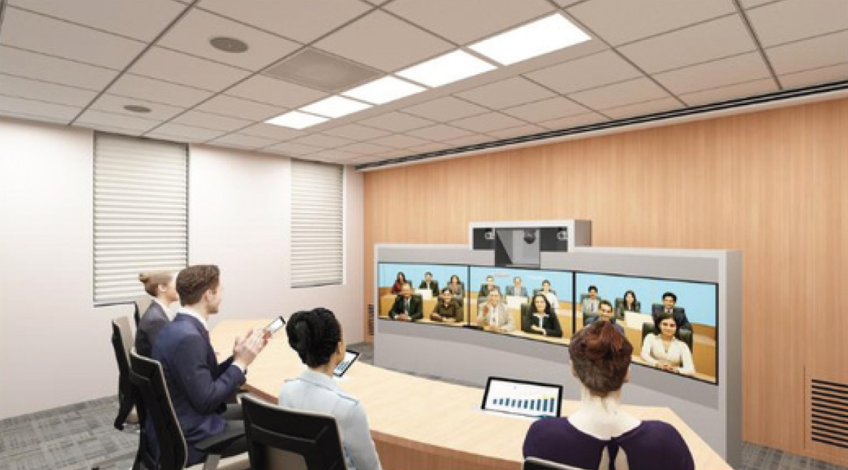 Two-in-One Immersive Media Briefing Room & Hybrid Telepresence Room